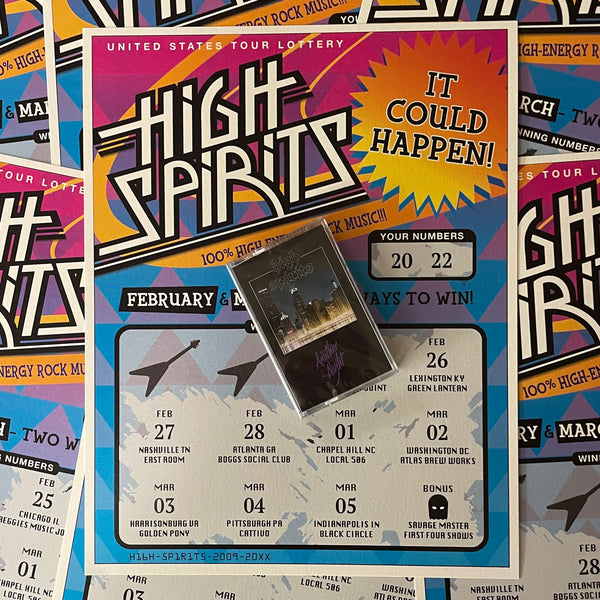 HIGH SPIRITS - Another Night Cassette + 2022 TOUR POSTER